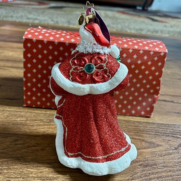 Christopher Radko (Miss Caycee’s) ~ Red/Black Santa Claus ~ Glass Ornament ~ New - Picture 10 of 16